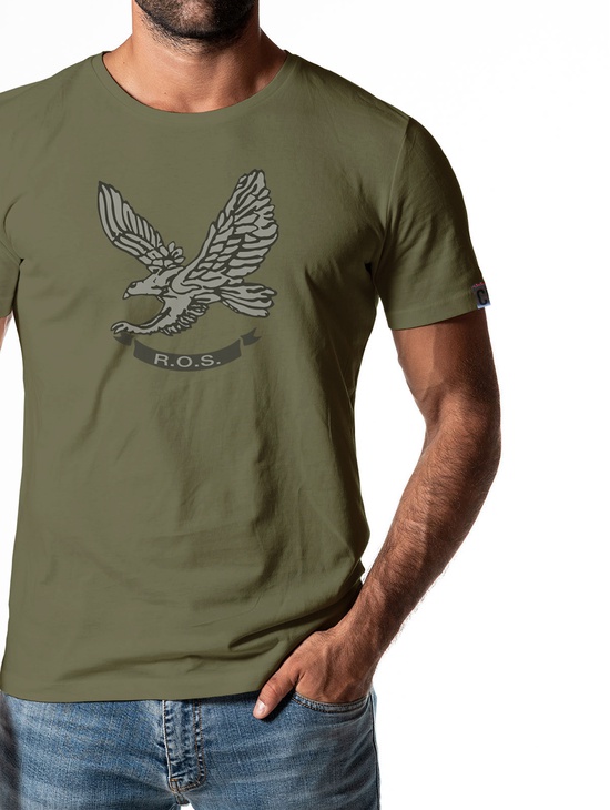 T-shirt Ros Aquila Front Verde Militare 1