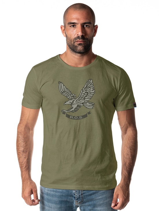 T-shirt Ros Aquila Front Verde Militare 3