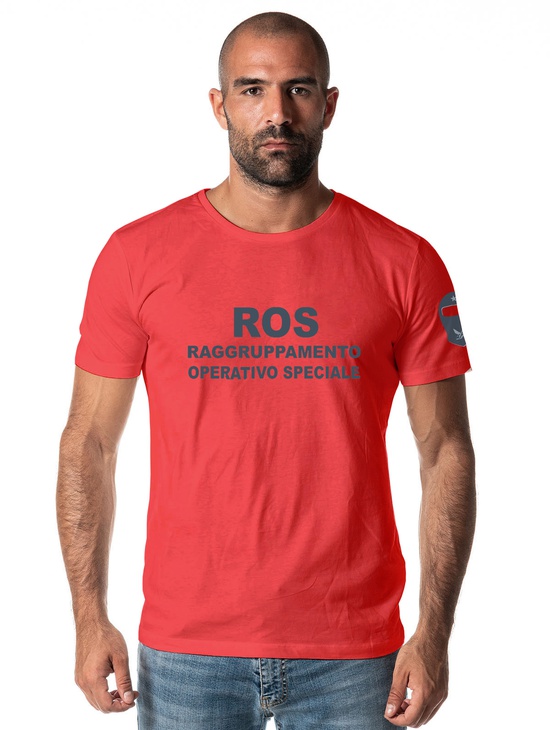 T-shirt Ros + Mefisto Su Manica Rosso 1