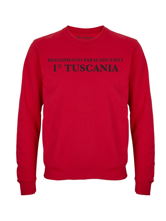 Tuscania Felpa Rossa Stampe Flock 80co20pl 1