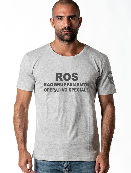 T-shirt Ros + Mefisto Su Manica Grigio 3