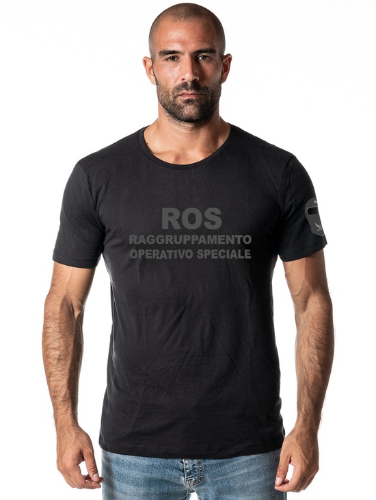 T-shirt Ros + Mefisto Su Manica Nero