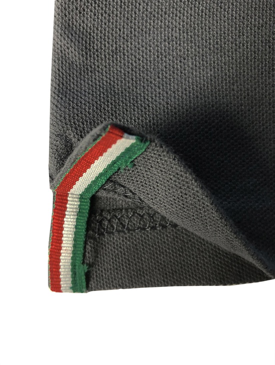 Ros Polo M/l Grigio Prof.ita Patch Ricam 2