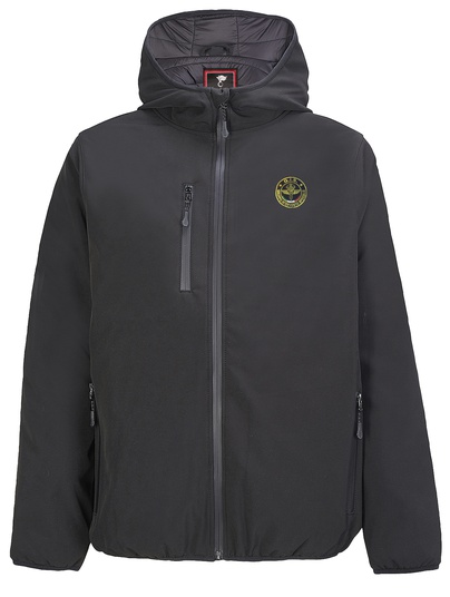 Gis Soft Shell Padded Jacket Nero Patch Ric.