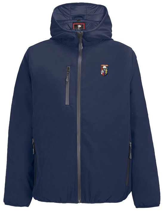 Tuscania Soft Shell Padded Jacket Blu Patch Ric. 3