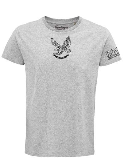 T-shirt Ros Grigio Melange Stampe Flock