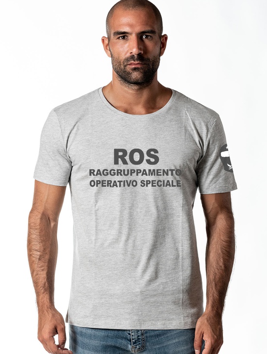 T-shirt Ros + Mefisto Su Manica Grigio 2