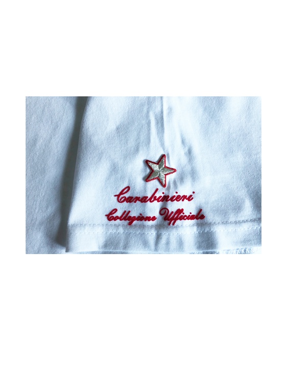 T-shirt Bianco Stampa Flock+stellina 2