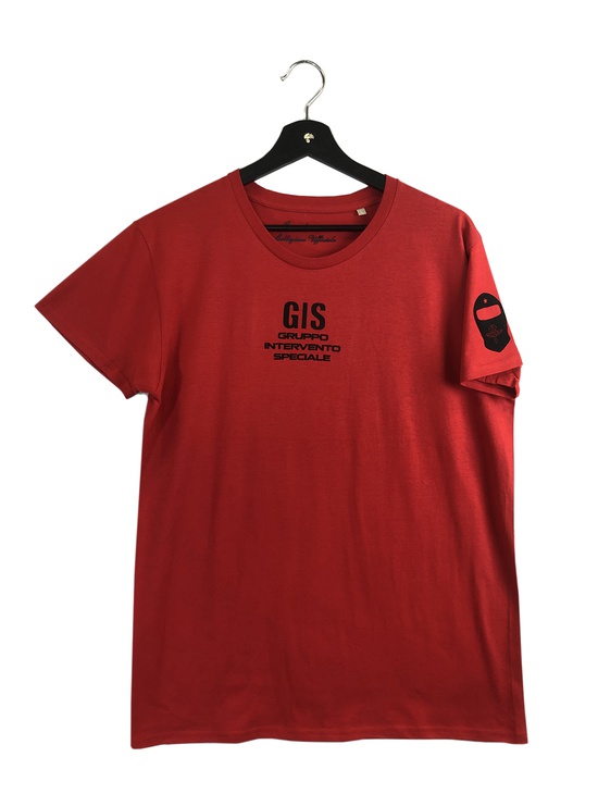 Gis T-shirt Rossa Stampe Flock 100co 3