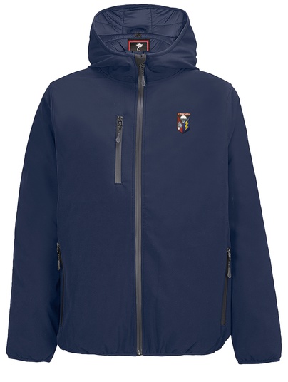 Tuscania Soft Shell Padded Jacket Blu Patch Ric.