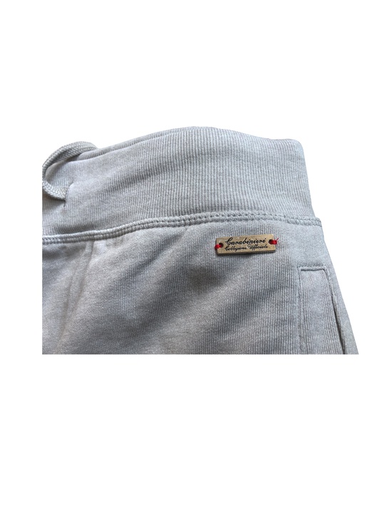 Pantalone Felpa Non Garzata Grigio Melange Chiaro 2