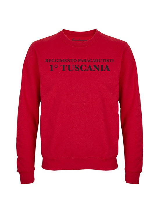 Tuscania Felpa G/collo Rossa Stampe Floccate 1