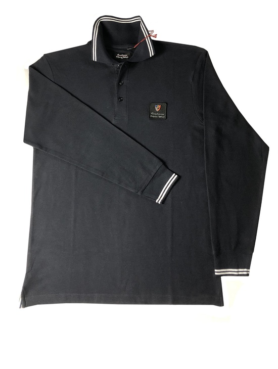 Gis Polo M/l Blu/b.co Patch Dist.met. 2