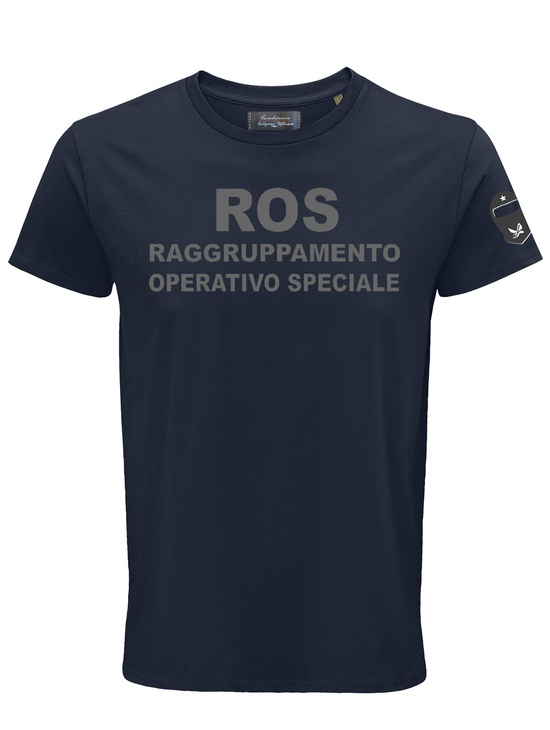 T-shirt Ros + Mefisto Su Manica Blu