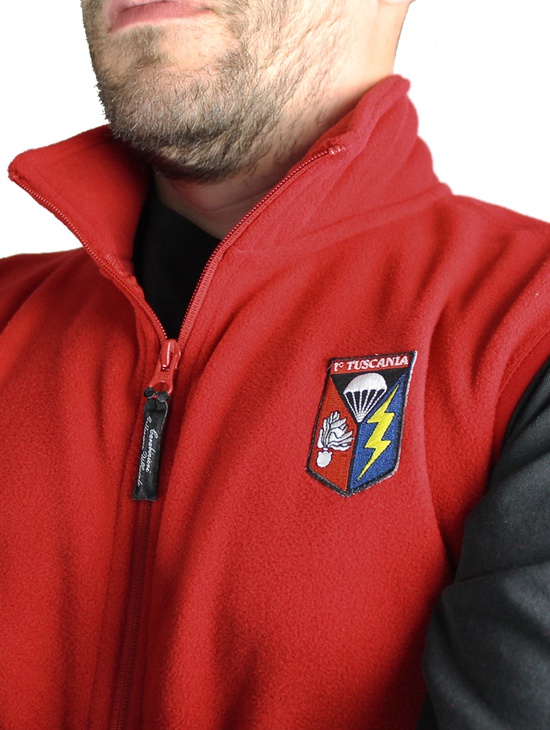 Tuscania Pile Gilet Col.rosso Patch A Cuore 1