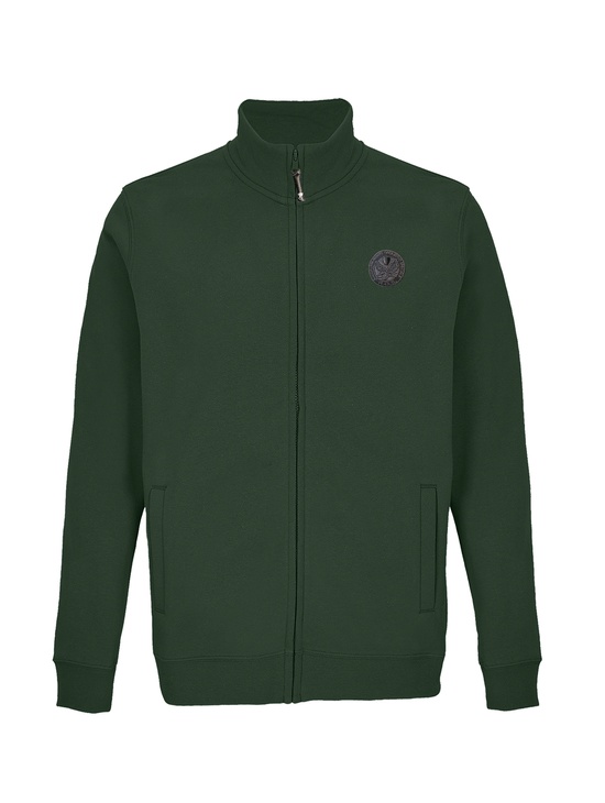 Ros Felpa Garzata Fullzip Verdone c/Patch 1