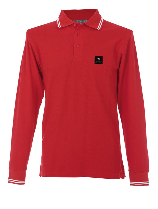 Cinofili Polo M/l Rosso/b.co Patch Dist. Met. 3