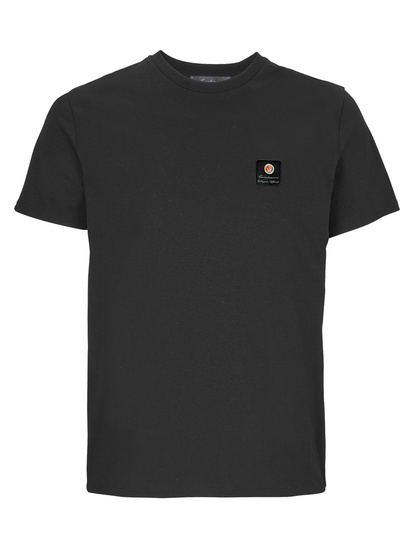 Ros Tshirt Nera Patch Dist.metallo
