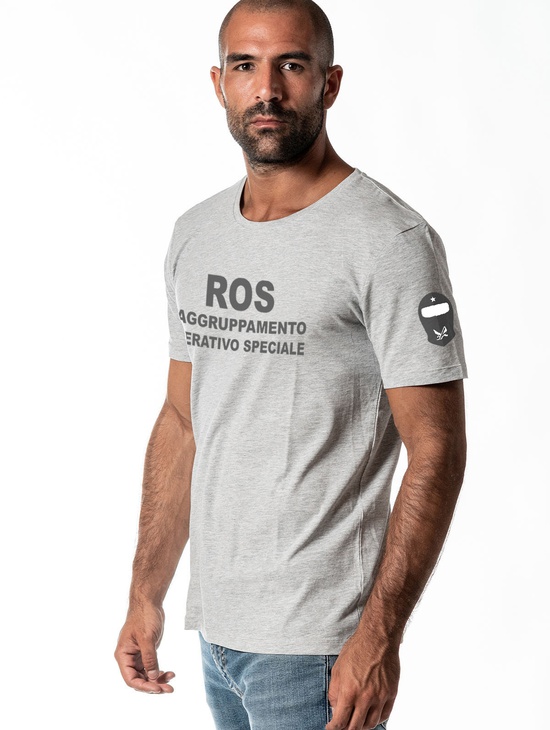 T-shirt Ros + Mefisto Su Manica Grigio 1