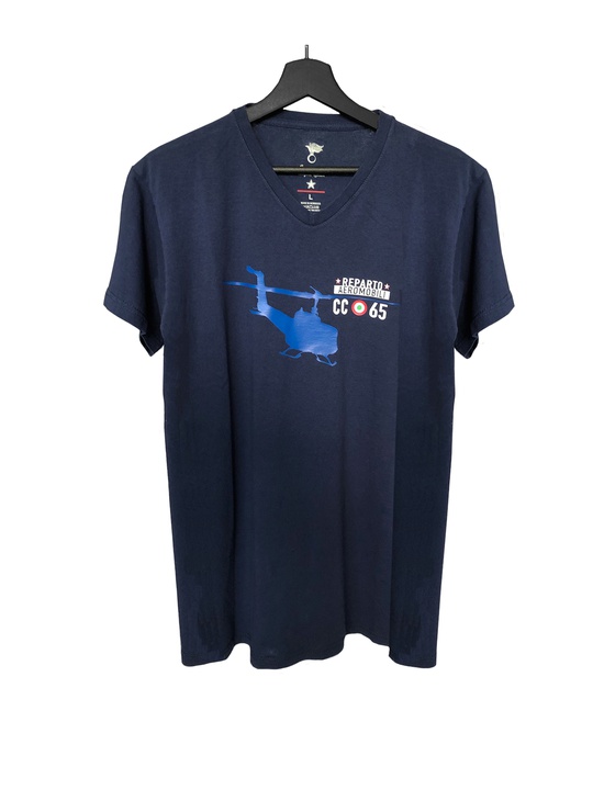 T-shirt Blu Uomo Aeromobili Elicottero