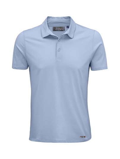 Polo M/c Jersey Con Tg. Azzurro