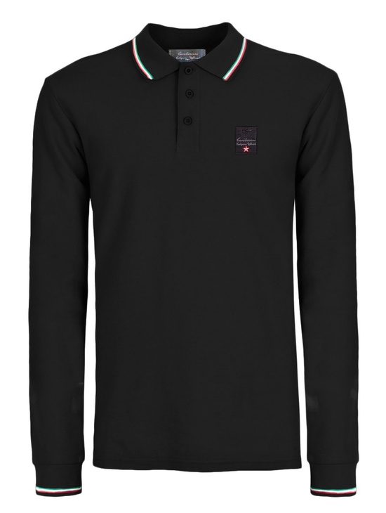 Polo Piquet M/l Coll.uff Italia Nero 