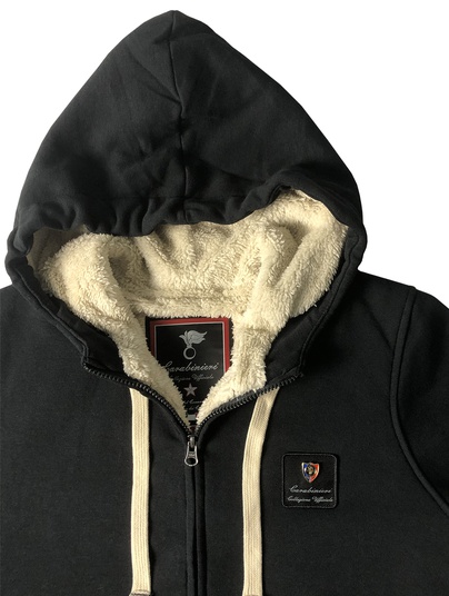 Gis Felpa Cappuccio Sherpa Interno Finto Montone