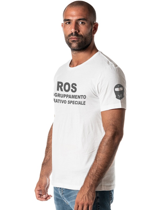 T-shirt Ros + Mefisto Su Manica Bianco 2