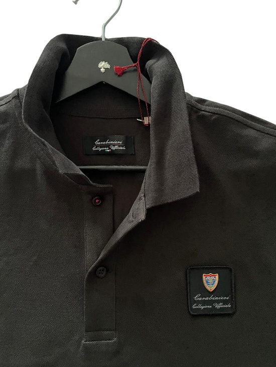 Forestale Polo Piquet Carbone Patch Distintivo Met 1