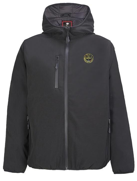 Gis Soft Shell Padded Jacket Nero Patch Ric. 3