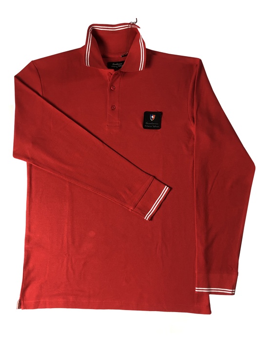 Cinofili Polo M/l Rosso/b.co Patch Dist. Met. 2