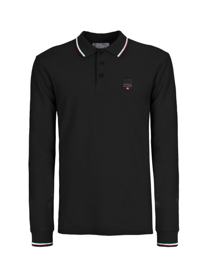 Polo Piquet M/l Coll.uff Italia Nero