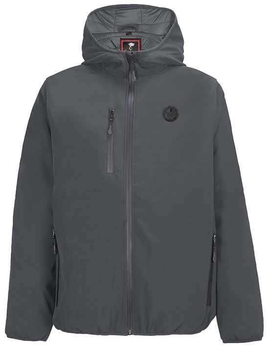 Ros Soft Shell Padded Jacket Grigio Patch Ric. 3