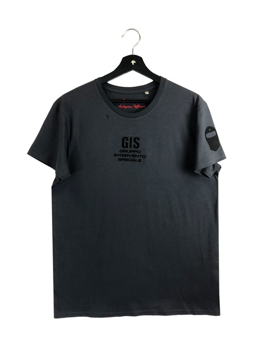 Gis T-shirt Antracite Stampe Flock 100co 4