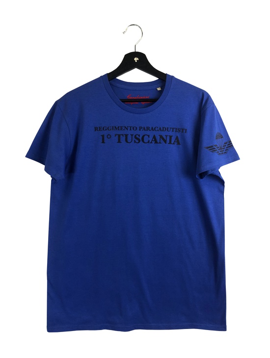 Tuscania T-shirt Royal Stampe Flock 100co 5