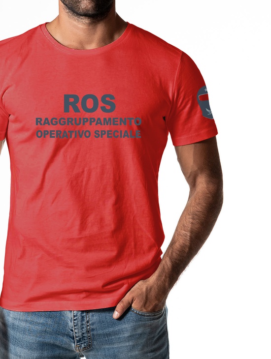 T-shirt Ros + Mefisto Su Manica Rosso 3