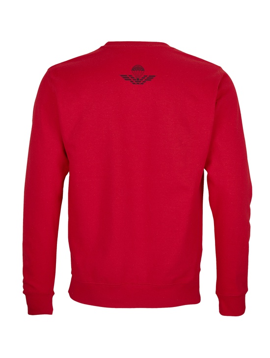 Tuscania Felpa G/collo Rossa Stampe Floccate 4