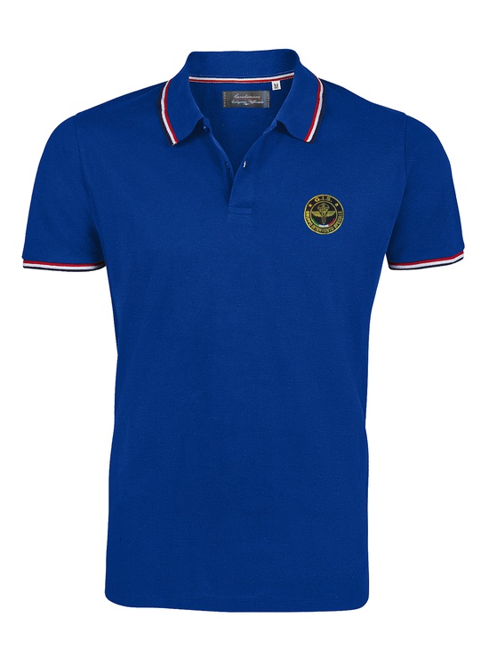 Polo Royal Con Bordi Patch Ricamato Gis 