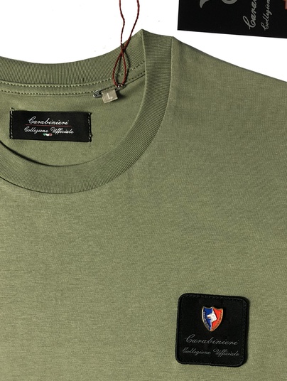 Cinofili T-shirt Kaki Patch Dist.metallo