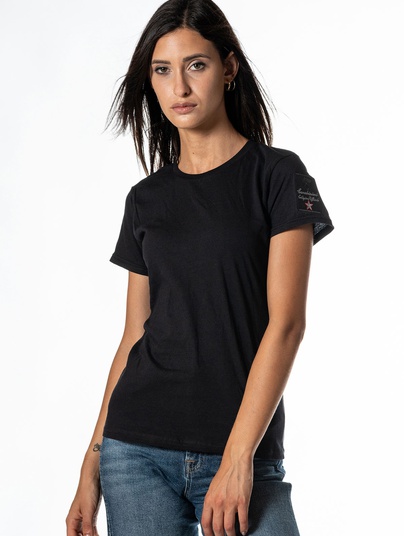 T-shirt 1814 Donna Patch Nera