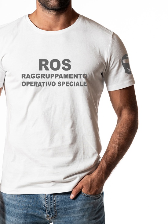 T-shirt Ros + Mefisto Su Manica Bianco 3