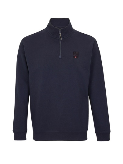 Collez.ufficiale Felpa Garzata Blu 1/2 Zip