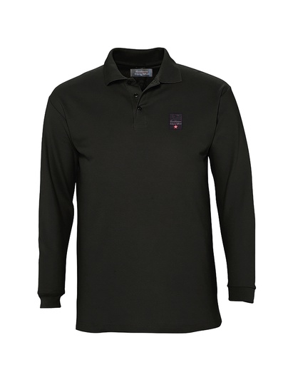Polo Piquet M/l Patch Coll.uff. Nero