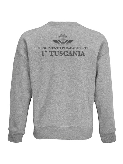 Felpa Girocollo stampa tuscania dietro +patch
