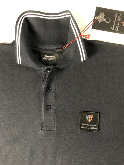 Gis Polo M/l Blu/b.co Patch Dist.met.