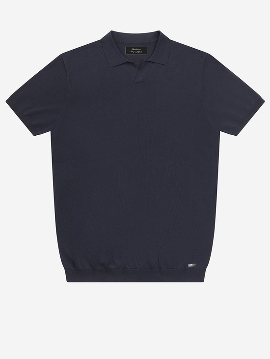 Polo M/c Rugby Knitted Blu 1