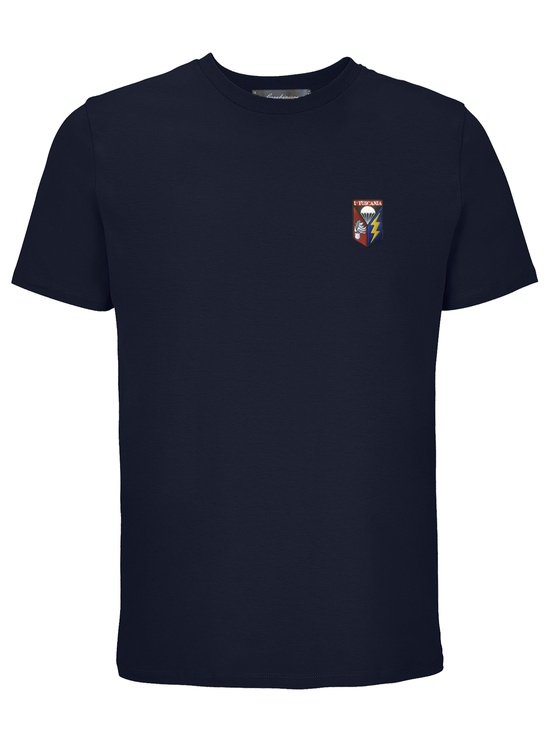 Tuscania T-shirt Blu Patch A Cuore 