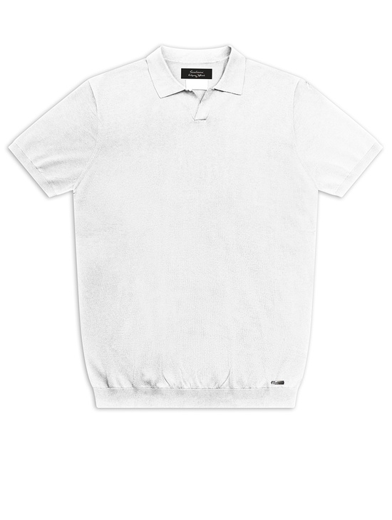 Polo M/c Rugby Knitted Bianco 1