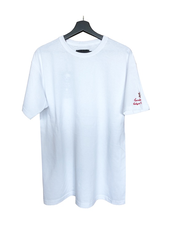 T-shirt Bianco Stampa Flock+stellina