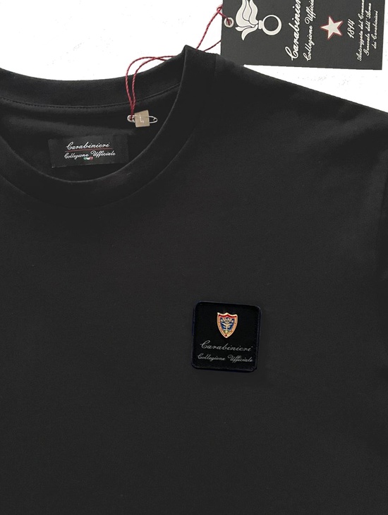 Forestale Tshirt Nera Patch Dist.metallo 1